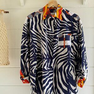 LA PRESTIC OUISTON Cotton & Silk Button-Up Shirt